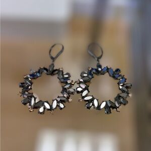 INC chrome plated circular earrings